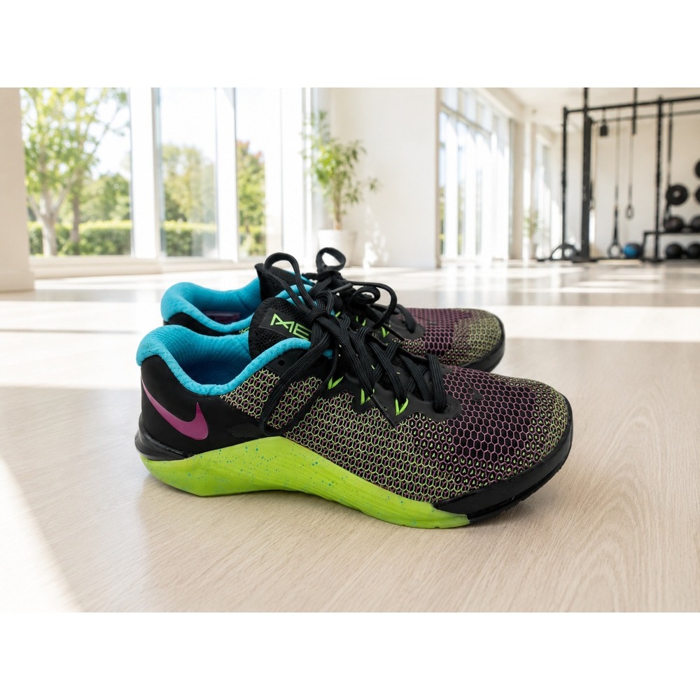 Nike‎ Metcon 5 AMP Black Green Strike Women Training Shoes CD3398-063 Size 6.5